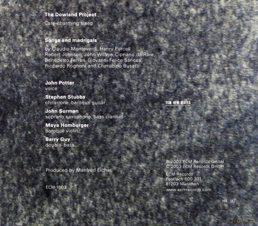 John Potter: Care-Charming Sleep [CD]