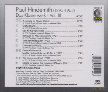 Siegfried Mauser - piano: Das Klavierwerk Vol. 3 [CD]