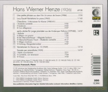 Homero Francesch - piano: Une petite phrase, Lucy Escott Variations, Cherubino, 6 Stücke für junge Pianisten, Variationen op. 13, Sonata [CD]