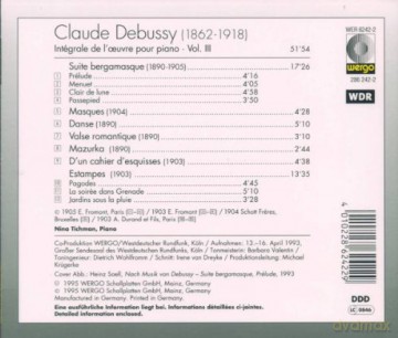 Nina Tichman - piano: Integrale de l'oeuvre pour piano vol. 3 [CD]