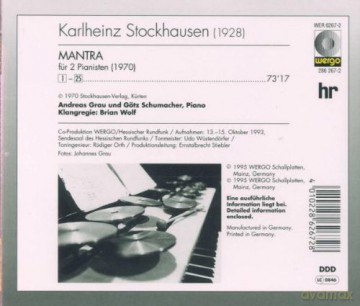 Andreas Grau - piano, Götz Schumacher - piano, Brian Wolf - sound engineer: Mantra [CD]