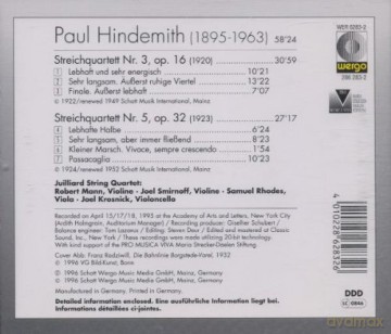 Juilliard String Quartet: Streichquartette Nr. 3 op. 16 & Nr. 5 op. 32 [CD]