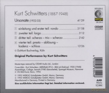Kurt Schwitters: Ursonate [CD]