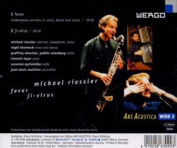 Michael Riessler - clarinet, saxophone, Jean Louis Matinier - accordion, Geffrey Wharton - viol: Fever, Ji-Virus [CD]