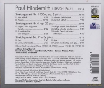 Juilliard String Quartet: Streichquartette Nr. 1 C-Dur op. 2, Nr. 4 op. 22, Nr. 7 in Es [CD]