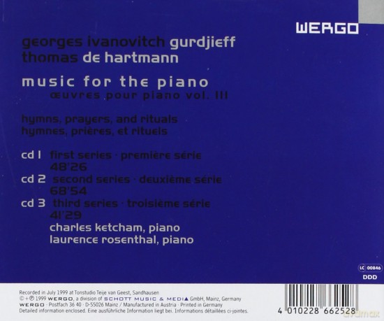 Charles Ketcham - p, Laurence Rosenthal - op: Music for the Piano vol. 3, Hymns, Prayers and Rituals [3CD]