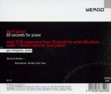 Guy Livingston - piano and all effects: Don't Panic! [CD]