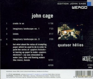 Quatuor Helios: Credo in Us, More Works for Percussion [CD]