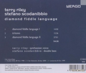Terry Riley, Stefano Scodanibbio: Diamond Fiddle Language [CD]