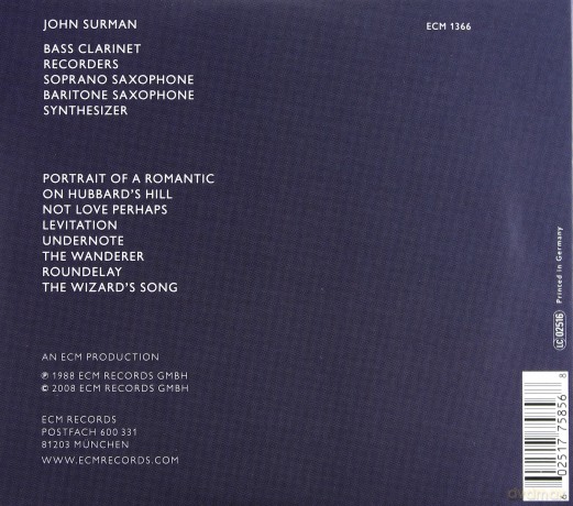 John Surman: Private City (Touchstones) (ecopack) [CD]