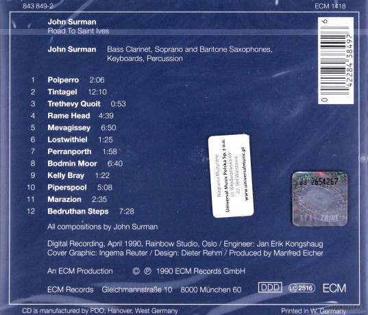 John Surman: Road To St. Ives [CD]