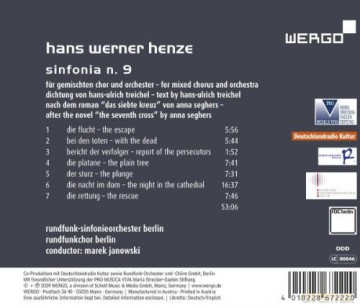 Rundfunk-Sinfonieorchester Berlin, Marek Janowski - cond, Rundfunkchor Berlin: Symphony 9 [CD]