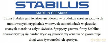 Stabilus 610886 Sprężyna gazowa, pokrywa komory silnika Peugeot