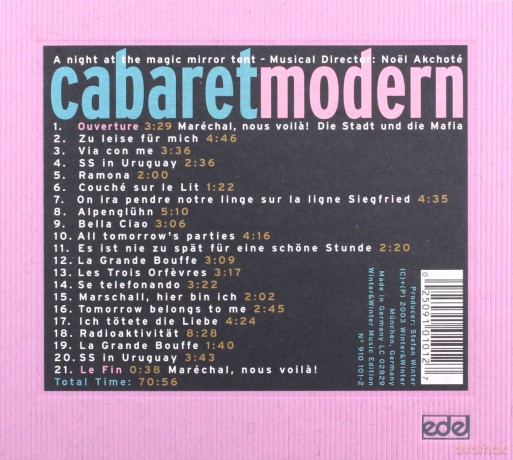 Akchote, Noel: Cabaret Modern (A. Haas, G. Cacciola, J.-L. Costes, J. Greaves, Charlie O., C.L. Mayer, S. Noelle, S. Winter): At Night at the Magic Mirror Tent [CD]