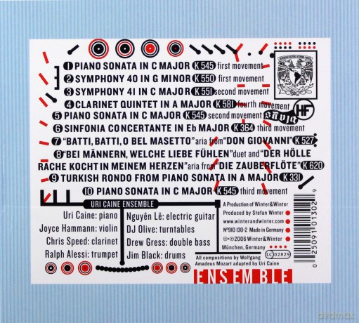 Uri Caine Ensemble (J. Hammann, C. Speed, R. Alessi, N. Le, DJ Olive, D. Gress, J. Black): Plays Mozart [CD]
