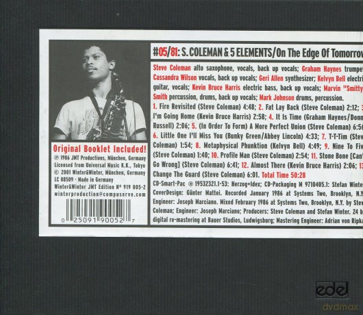 Steve Coleman & Five Elements: On the Edge of Tomorrow [CD]