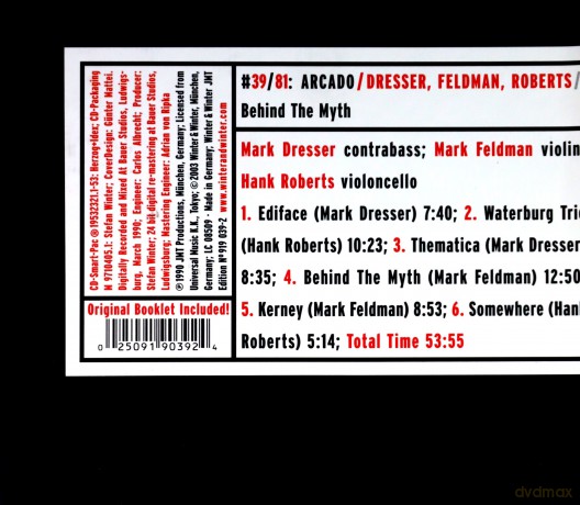 Arcado (M. Dresser, M. Feldman, H. Roberts): Behind the Myth [CD]