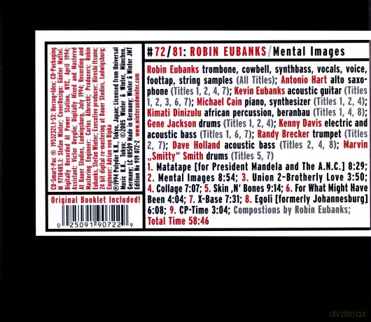 Eubanks, Robin (A. Hart, K. Eubanks, M. Cain, K. Dinizulu, G. Jackson, K. Davis, D. Holland, R. Brecker, M.S. Smith): Mental Images [CD]