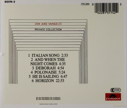 Jon & Vangelis: Private Collection [CD]