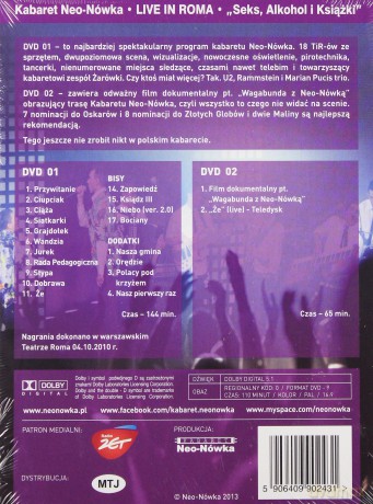 Kabaret Neo-Nówka: Live in Roma Seks, alkohol i książki (digipack) [2DVD]