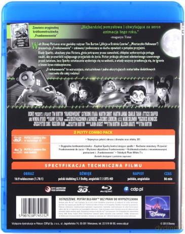Frankenweenie 3D (Disney) [Blu-Ray]+[Blu-Ray 3D]