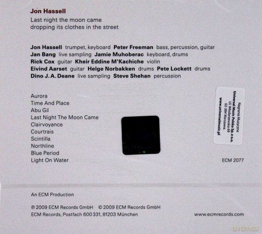 Jon Hassell: Last Night The Moon Came Dropping [CD]