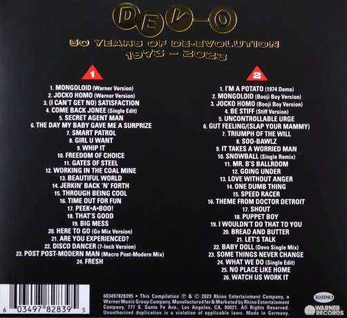 Devo: 50 Years Of De-Evolution 1973-2023 [2CD]