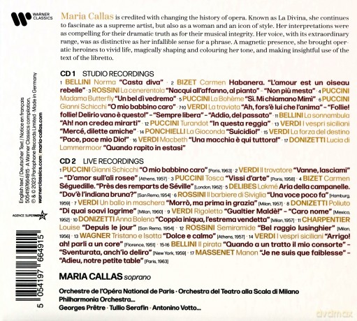 Maria Callas: La Divina Maria Callas (Best Of 2cd) [2CD]