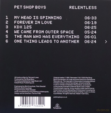 Pet Shop Boys: Relentless [CD]