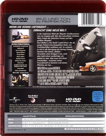 The fast and the furious (Szybcy i wściekli) (EN) [HD-DVD]