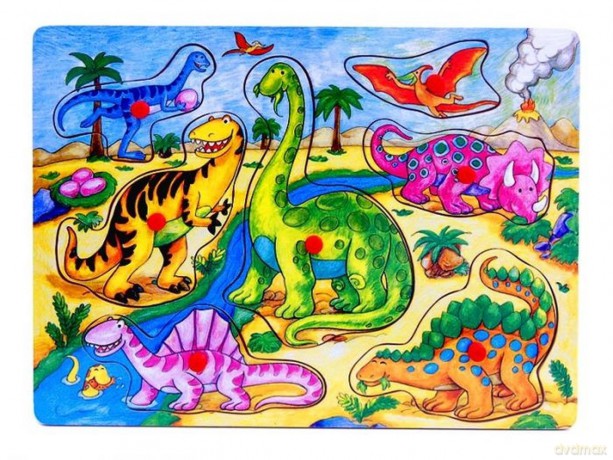 brimarex ukladanka drewniana z dinozaurami [zabawka]