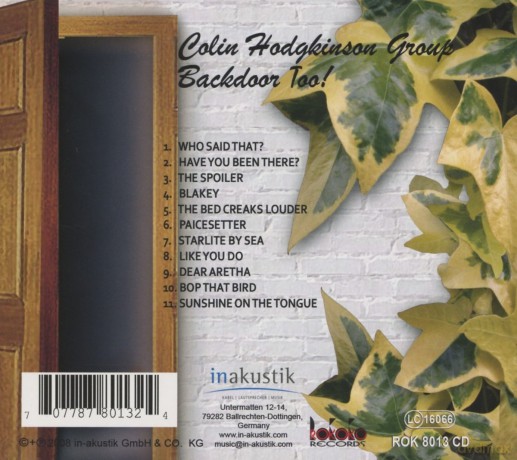 Colin Hodgkinson Group: Backdoor Too (digipack) [CD]