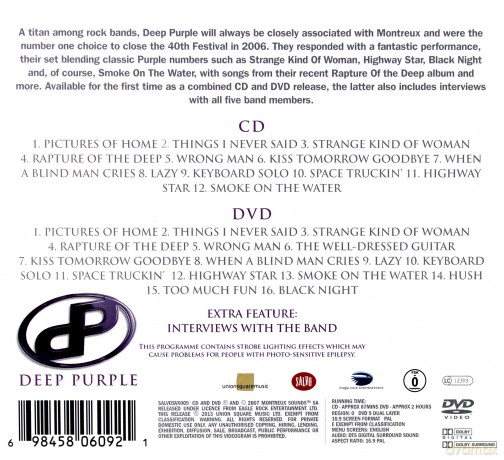 Deep Purple: Live In Concert At The 2006 Montreux Festival [CD]+[DVD]