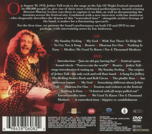 Jethro Tull: Nothing Is Easy Live At The Isle Of Wight 1970 (digipack) [CD]+[DVD]