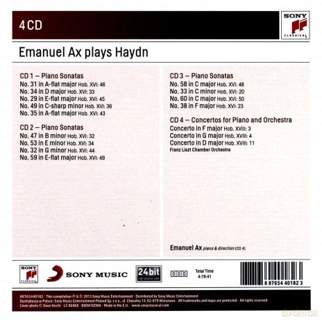 Emanuel Ax: Emanuel Ax Plays Haydn Sonatas And Concertos [4CD]