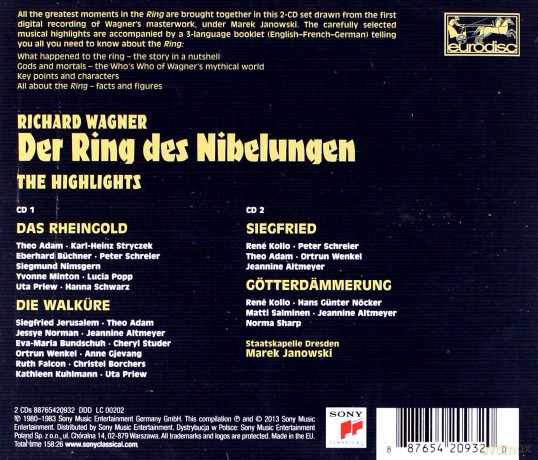 Marek Janowski: Wagner: Der Ring Des Nibelungen - Highlights [2CD]
