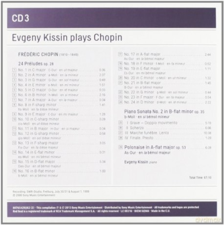 Evgeny Kissin: Evgeny Kissin Plays Chopin [5CD]
