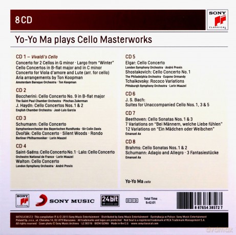 Yo-Yo Ma: Yo-Yo Ma Plays Concertos, Sonatas And Suites [8CD]