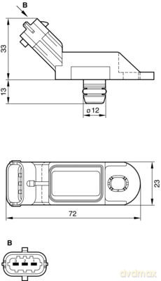 Bosch 0 261 230 216 Czujnik, ciśnienie w kolektorze dolotowym Fiat Lancia Porsche Alfa Romeo