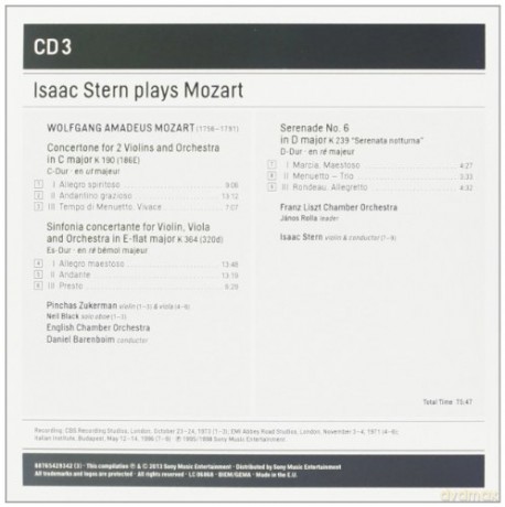Isaac Stern: Isaac Stern Plays Mozart [4CD]