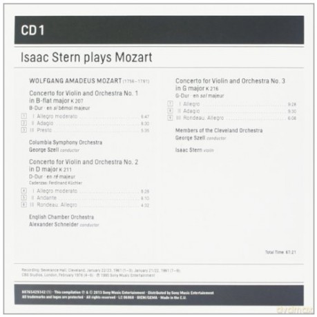 Isaac Stern: Isaac Stern Plays Mozart [4CD]