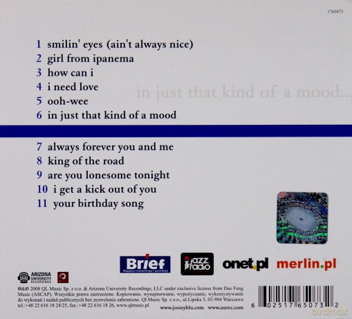 Jonny Blu: In Just That Kind Of A Mood (digipack) [CD]