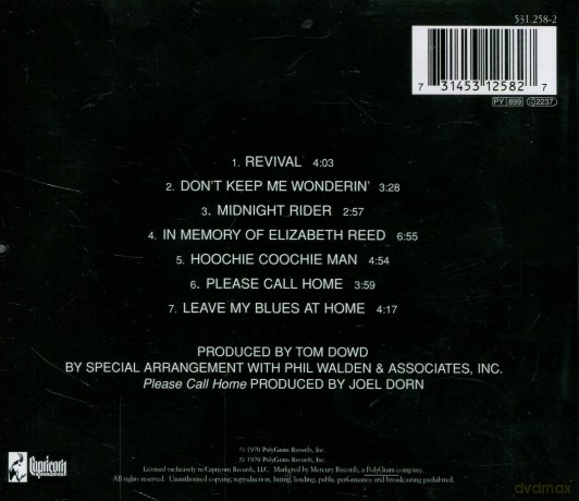 Allman Brothers Band: Idlewild South [CD]