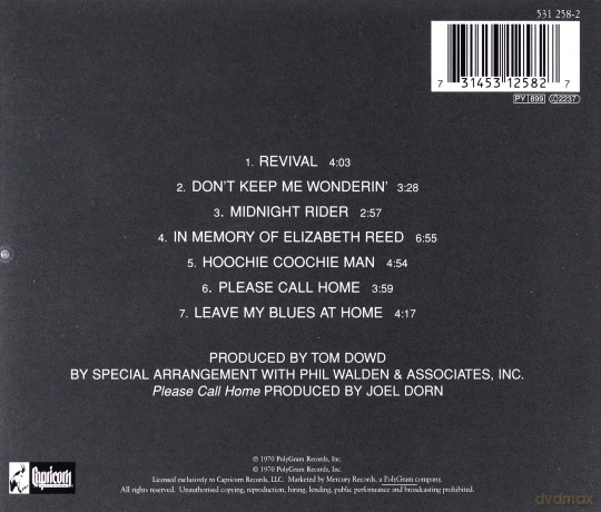 Allman Brothers Band: Idlewild South [CD]