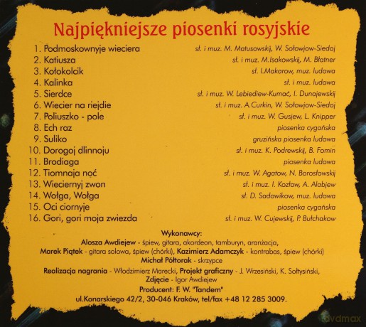 Alosza Awdiejew: Najpiękniejsze piosenki rosyjski (digipack) [CD]