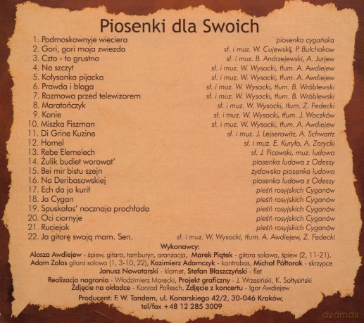 Alosza Awdiejew: Piosenki dla Swoich (digipack) [CD]