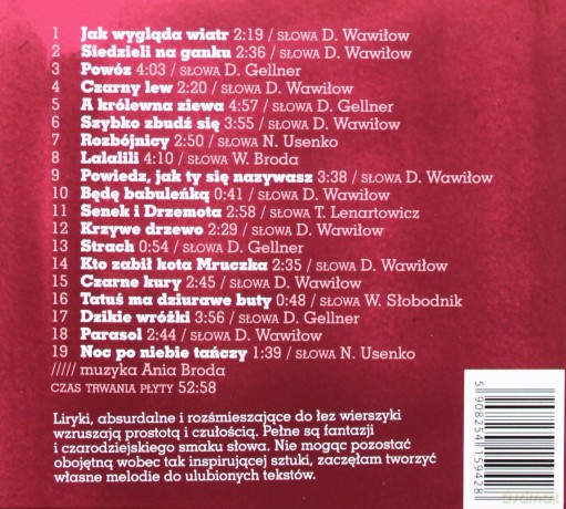 Ania Broda: A ja nie chcę spać. Ania Broda Dzieciom (digipack) [CD]