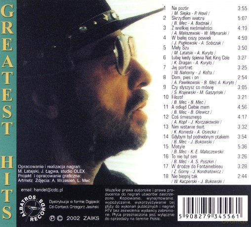 Bogusław Mec: best of (digipack) [CD]