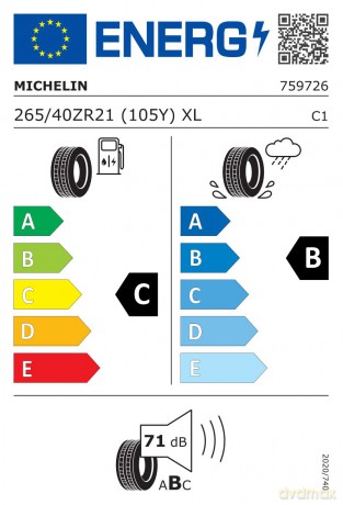 Michelin Pilot Sport 4S 265/40R21 105 Y rant ochronny, wzmocnienie (XL) MO1 - Mercedes-Benz