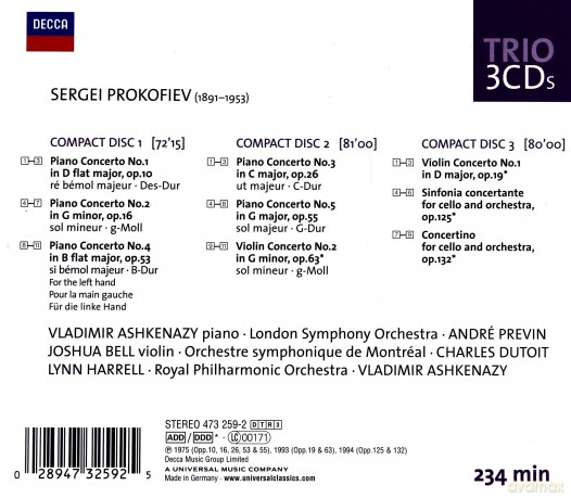 Joshua Bell: Prokofiev Violin Ctos [3CD]